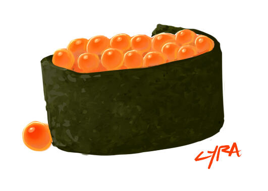 Ikura Sushi (Paint Tool Sai)